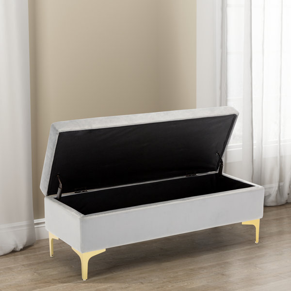 Etta Avenue™ Noa 46.5" Wide Velvet Flip Top Storage Bench & Reviews